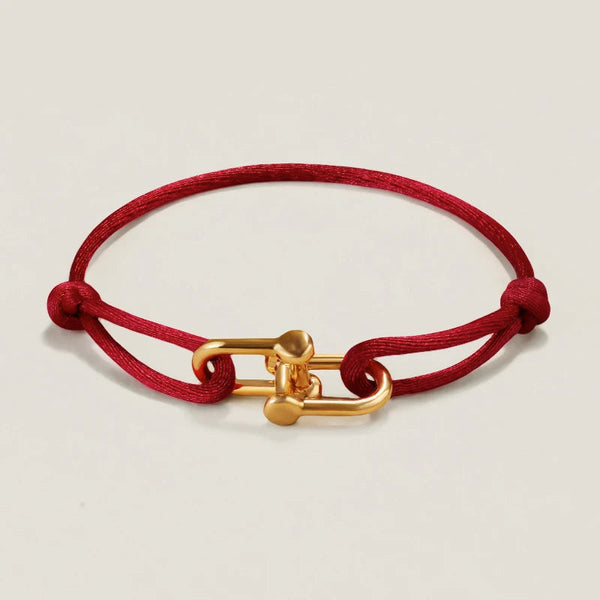 Silk Rope Charm Bracelet — 18K Gold