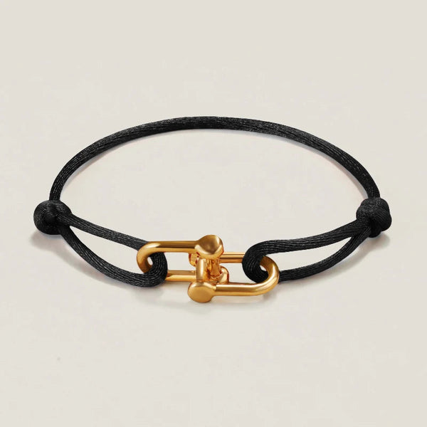 Silk Rope Charm Bracelet — 18K Gold